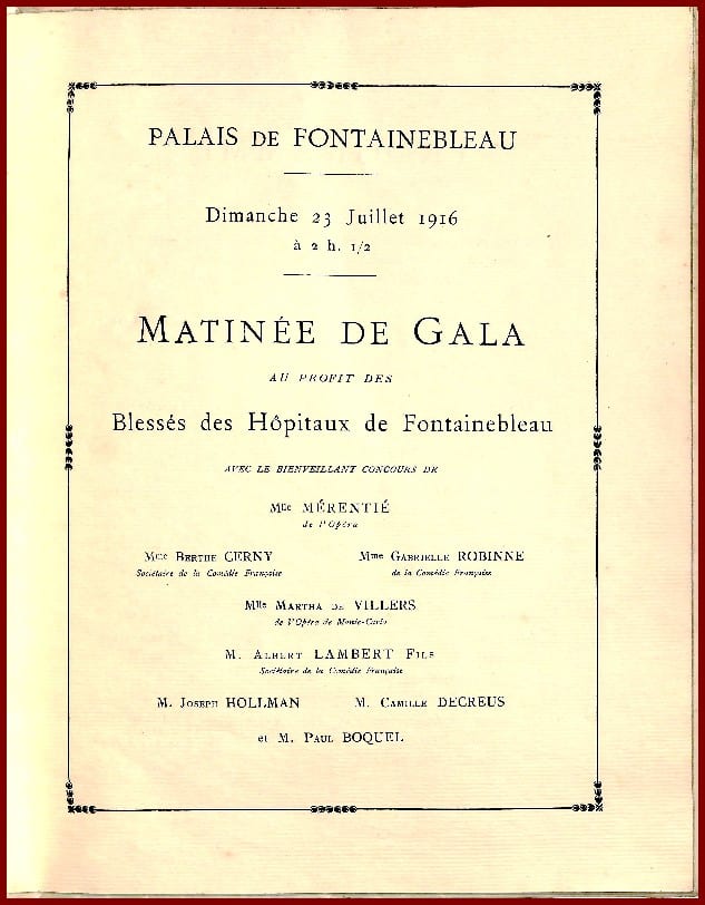 FONTAINEBLEAU - Fête de Bienfaisance 1916 – Image 2