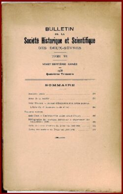 Bulletins des DEUX-SEVRES