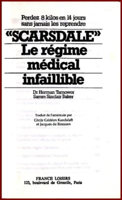 " Scarsdale " Le Régime Médical Infaillible