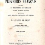 Le Livre des Proverbes Français - Tome II seul